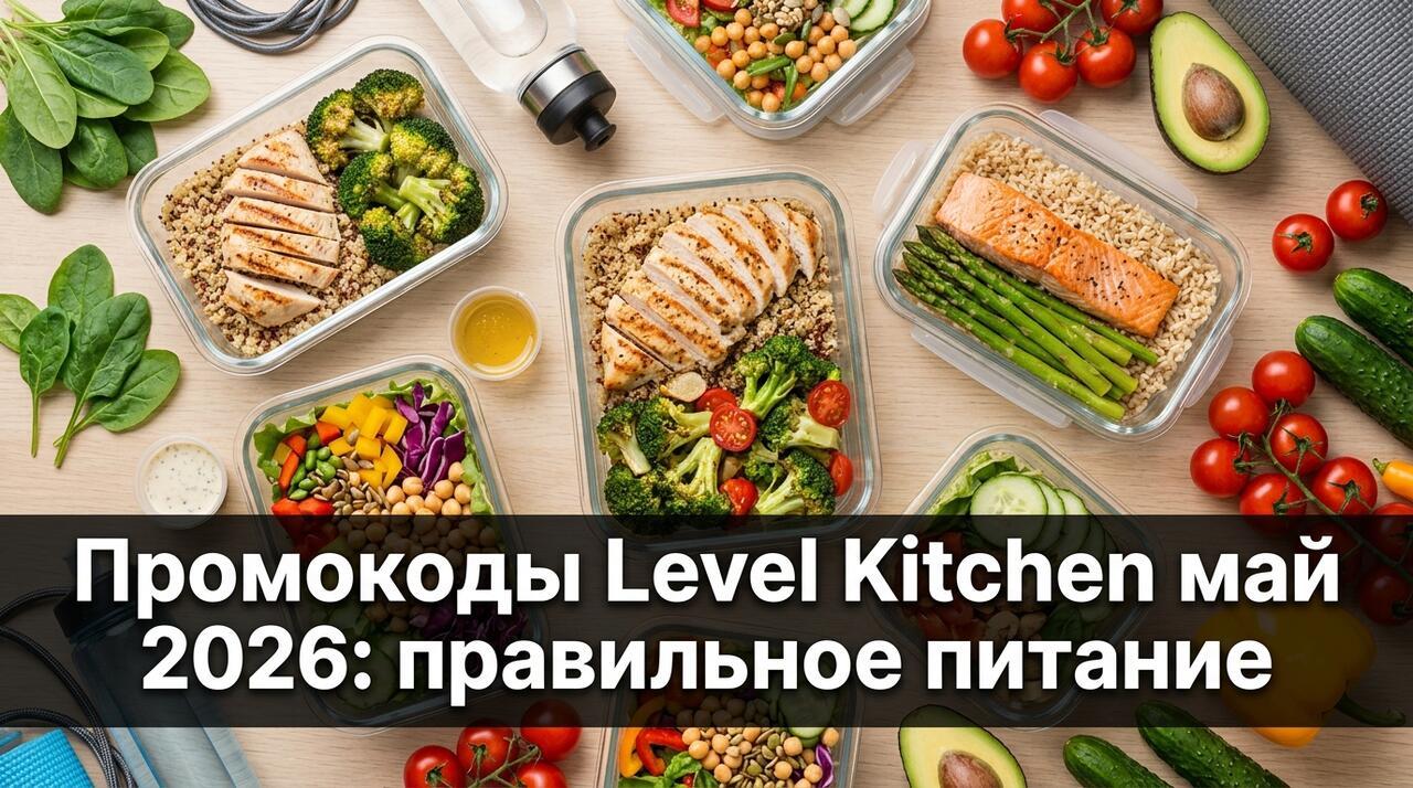 Промокоды Level Kitchen май 2026: готовое питание со скидкой