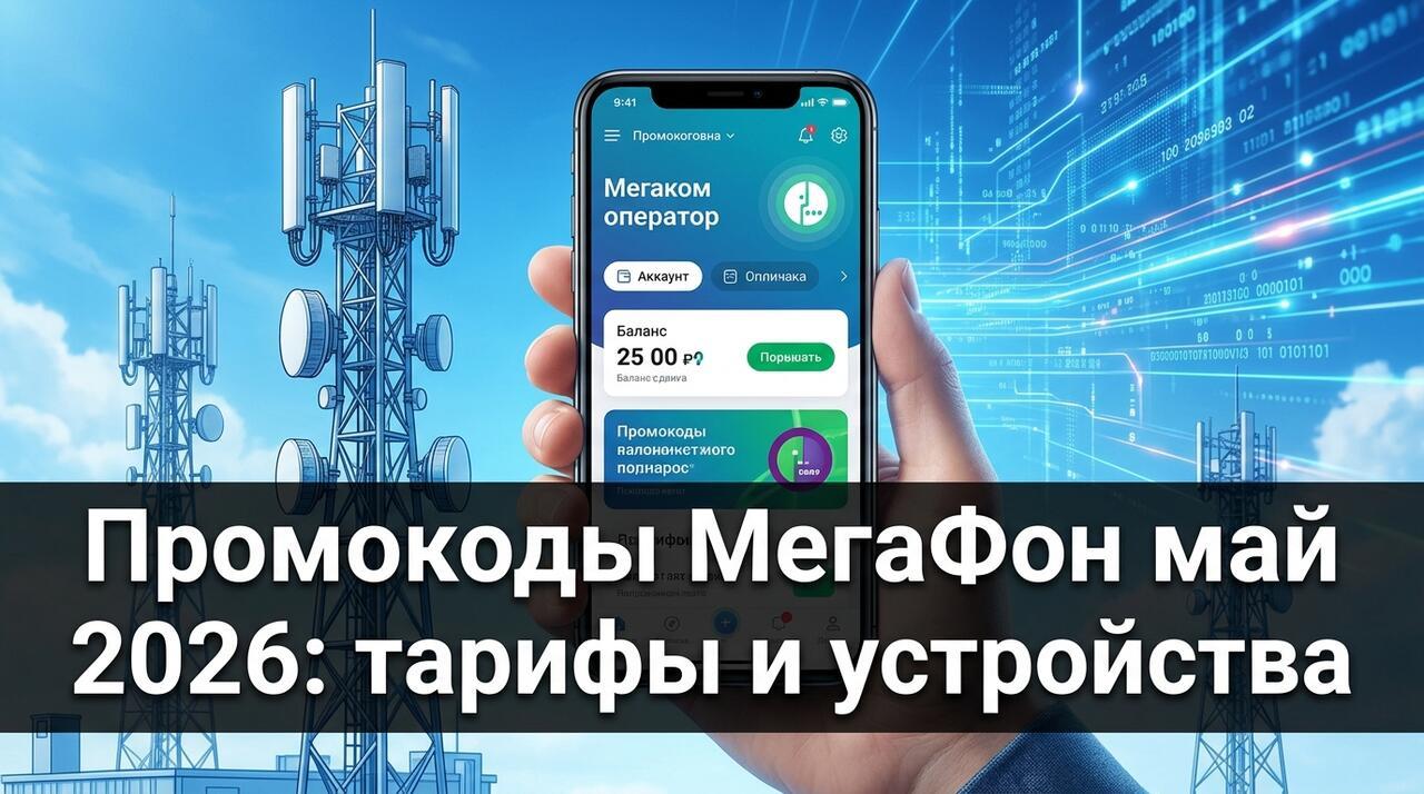 Промокоды МегаФон май 2026: скидки на тарифы и смартфоны