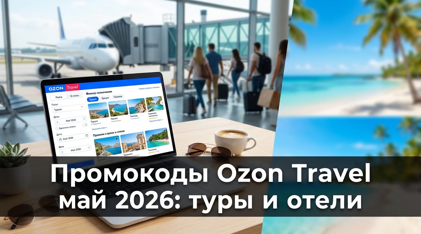 Промокоды Ozon Travel май 2026: туры, отели и авиабилеты дешевле
