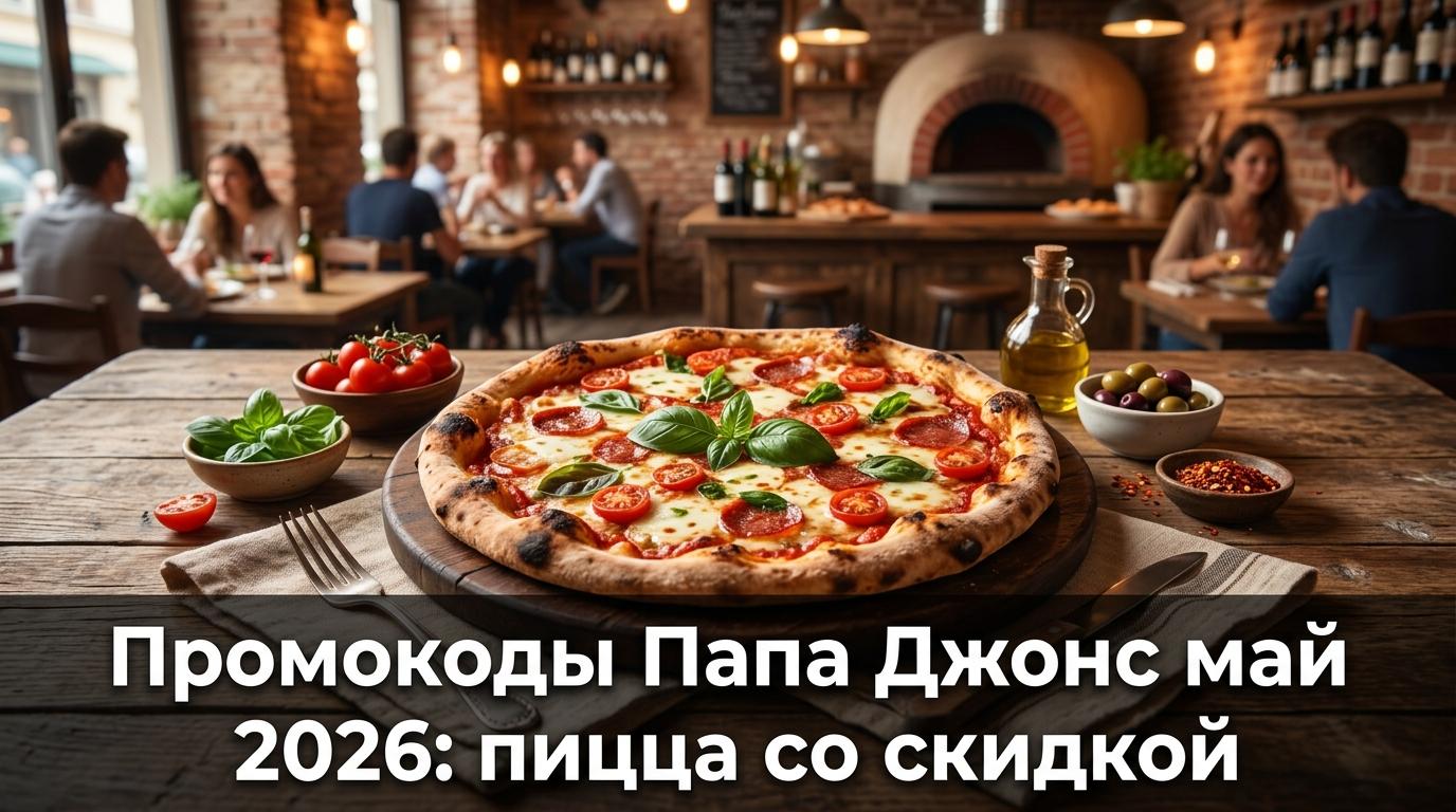 Промокоды Папа Джонс май 2026: пицца и блюда со скидкой