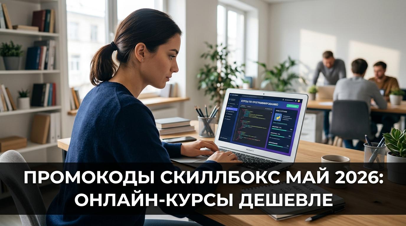 Промокоды Скиллбокс май 2026: онлайн-курсы со скидкой до 60%