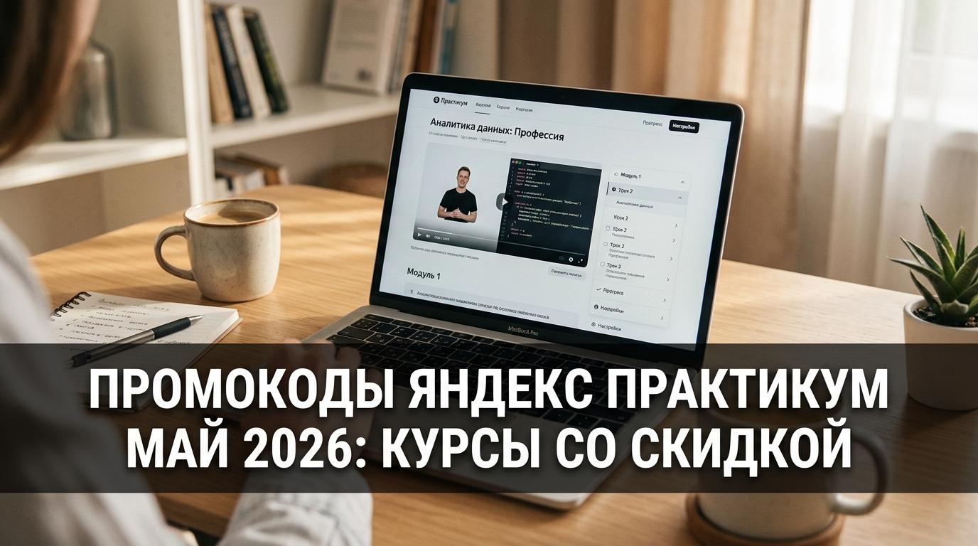 Промокоды Яндекс Практикум май 2026: курсы со скидкой до 60%