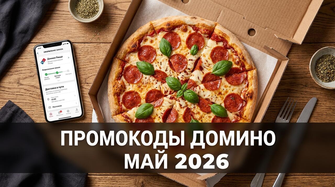 Промокоды Домино Пицца на май 2026: как сэкономить до 50% на доставке