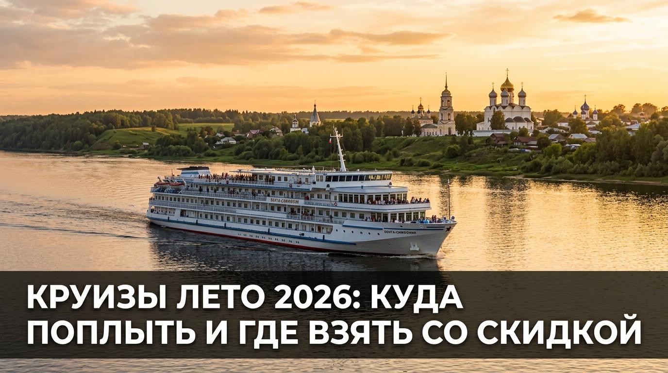 Круизы лето 2026: куда поплыть и где взять путёвку со скидкой