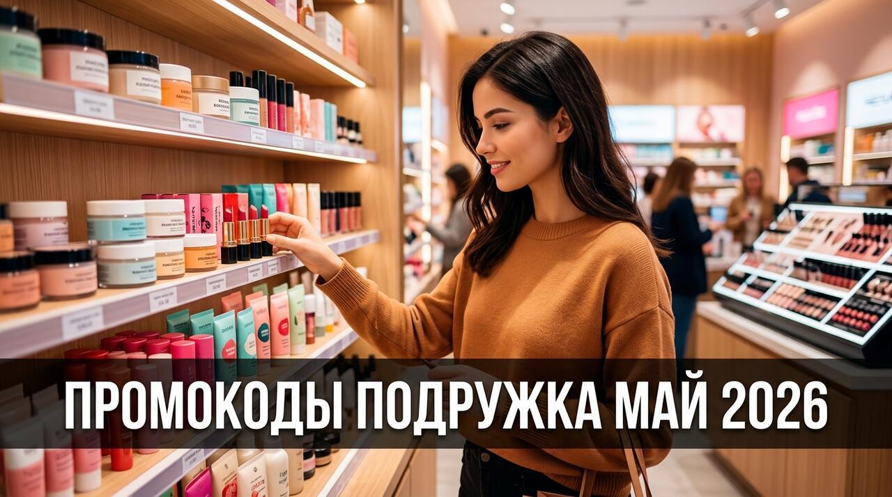 Промокоды Подружка на май 2026: скидки на косметику и парфюмерию