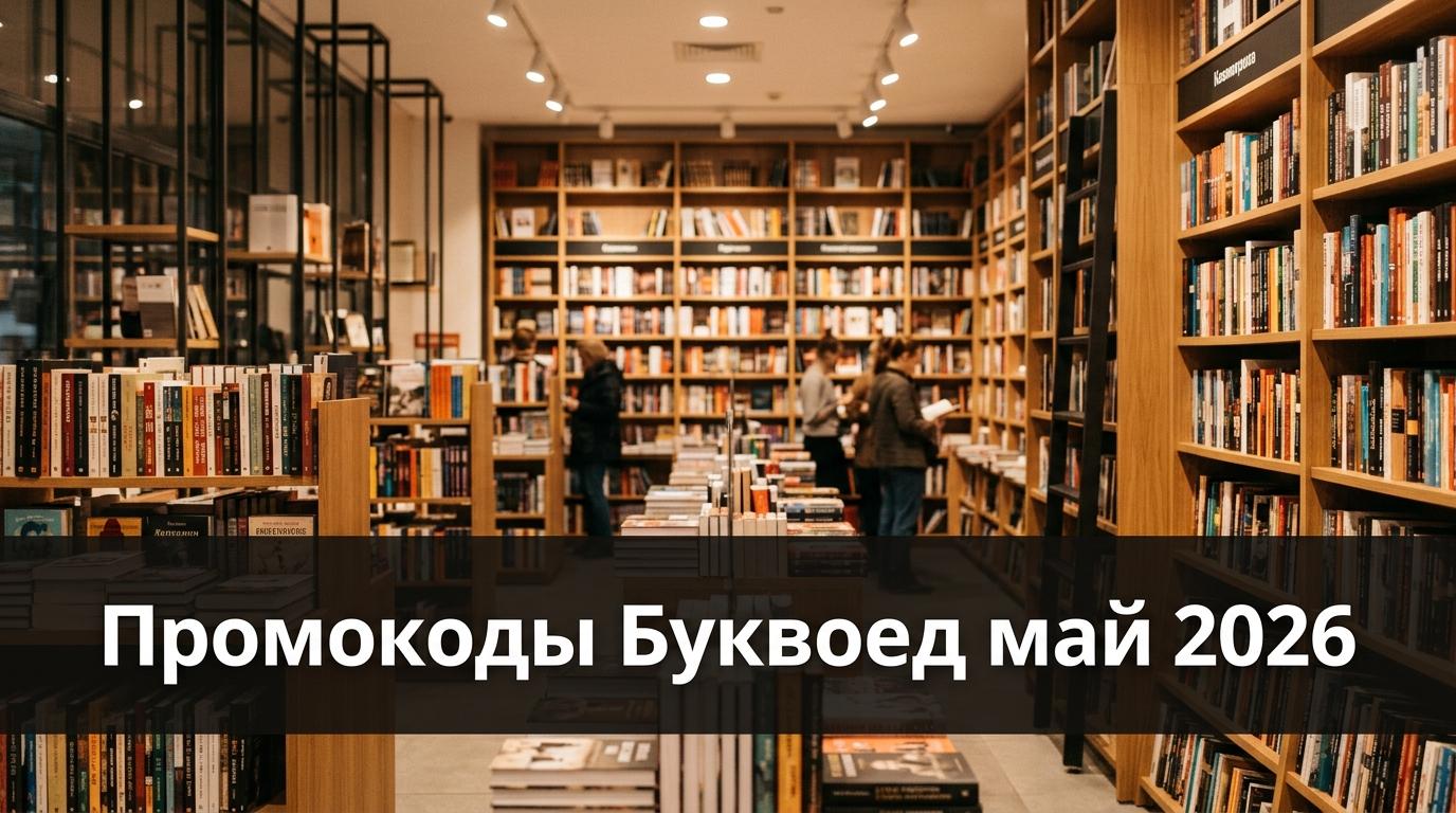 Промокоды Буквоед на май 2026: книги и канцтовары со скидкой
