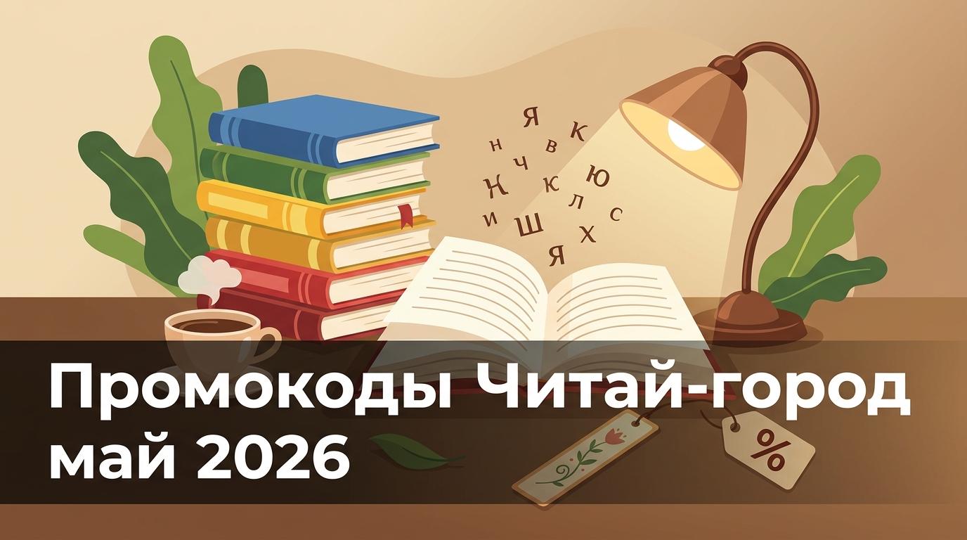 Промокоды Читай-город на май 2026: книги со скидкой до 40%