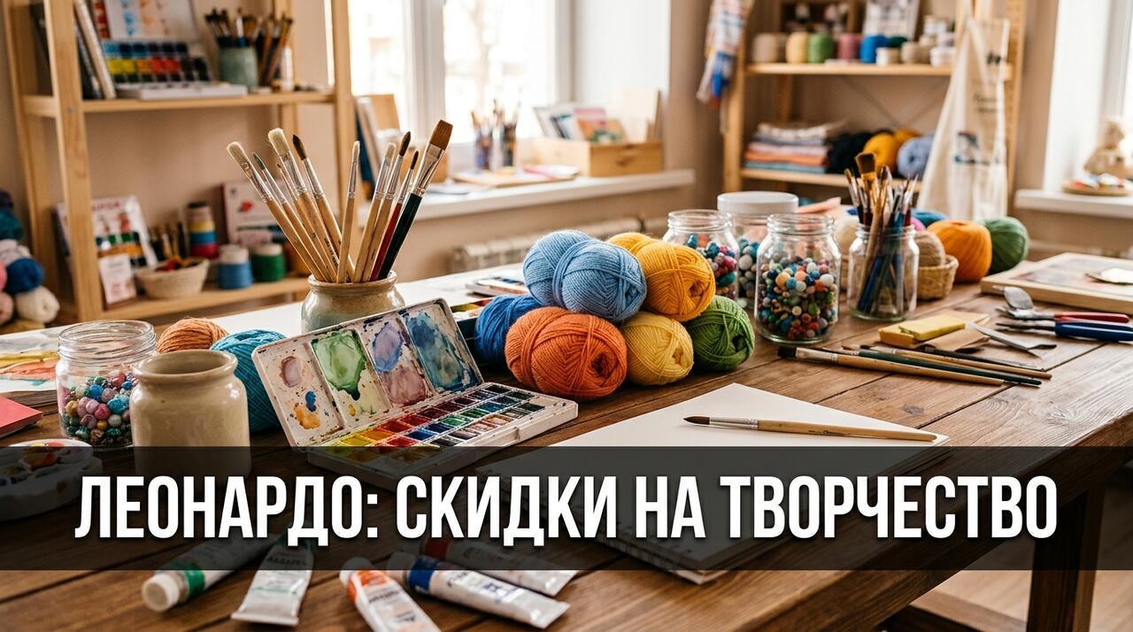 Промокоды Леонардо на май 2026: скидки до 30% на товары для творчества