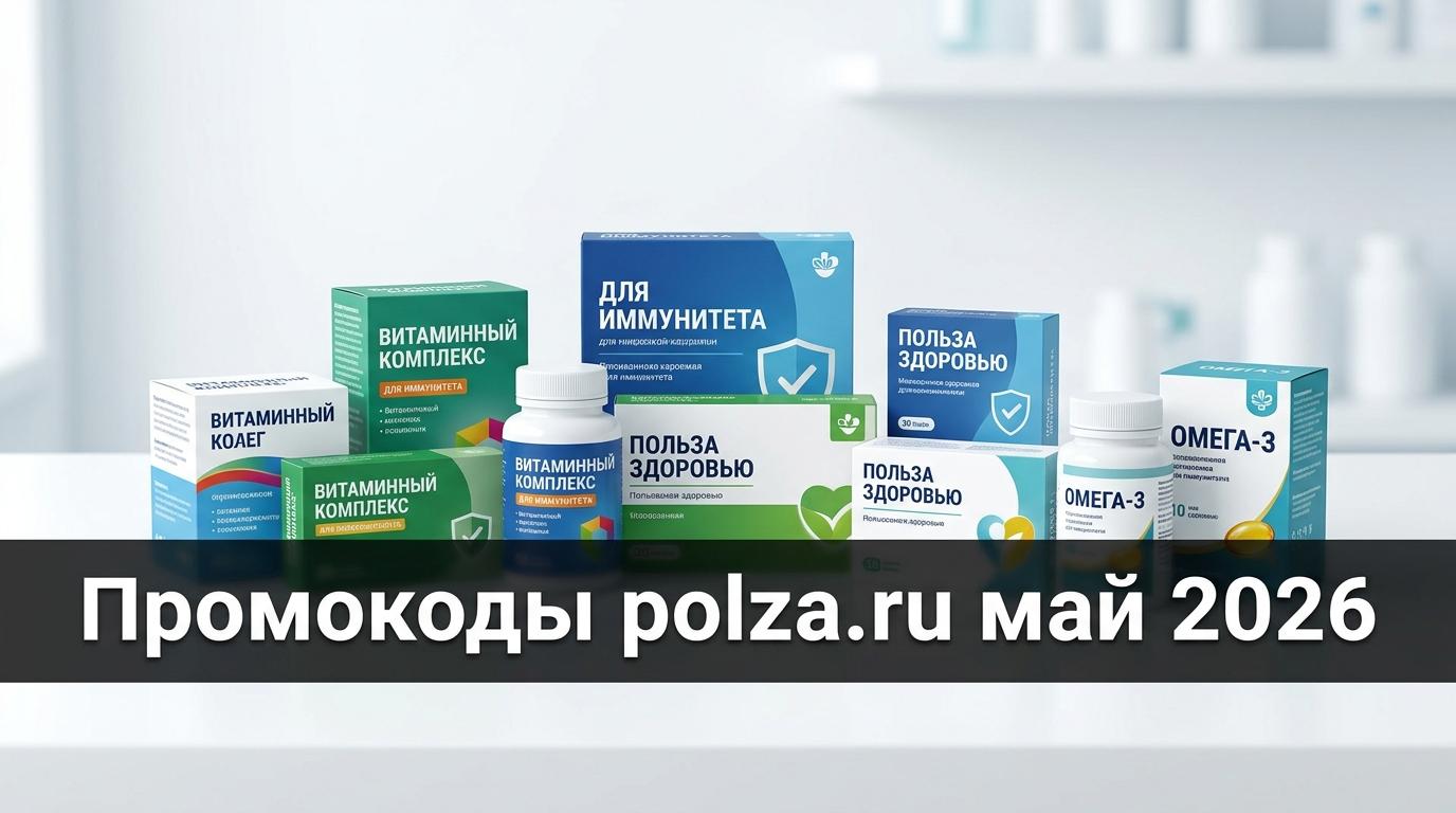Промокоды polza.ru на май 2026: лекарства и БАДы со скидкой