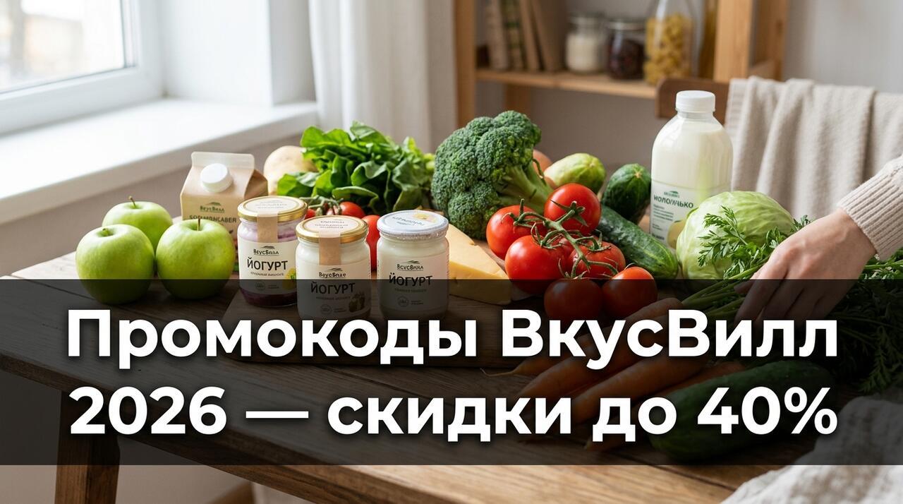 Промокоды ВкусВилл в 2026 году: скидки до 40% и программа лояльности «Давайте дружить»
