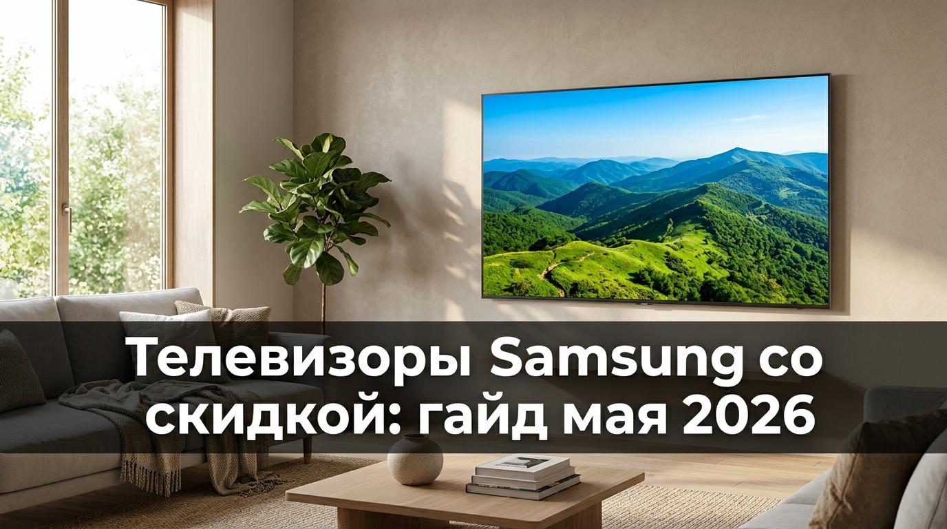 Телевизоры Samsung со скидкой в мае 2026: выгода до 100 000 ₽ и гид по моделям
