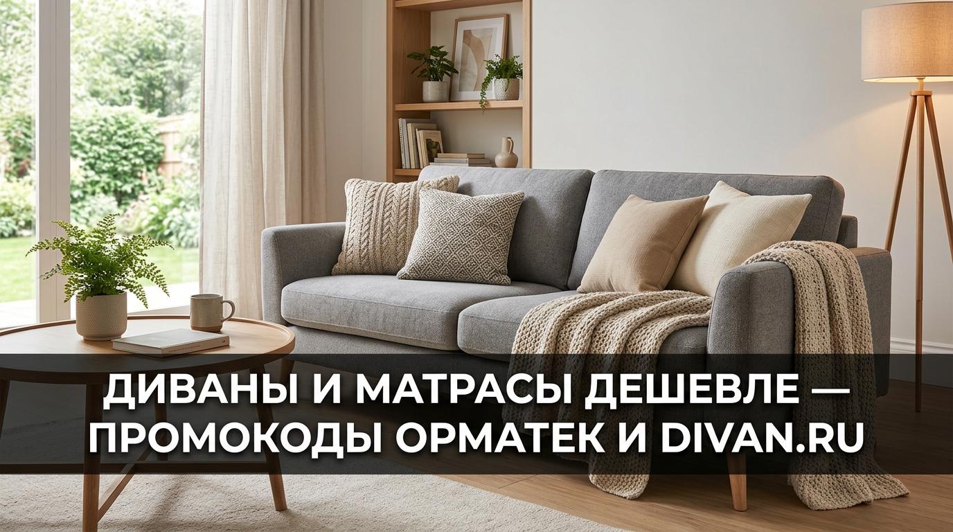 Диваны, матрасы и декор дешевле: промокоды Орматек, ShoppingLive и Divan.ru