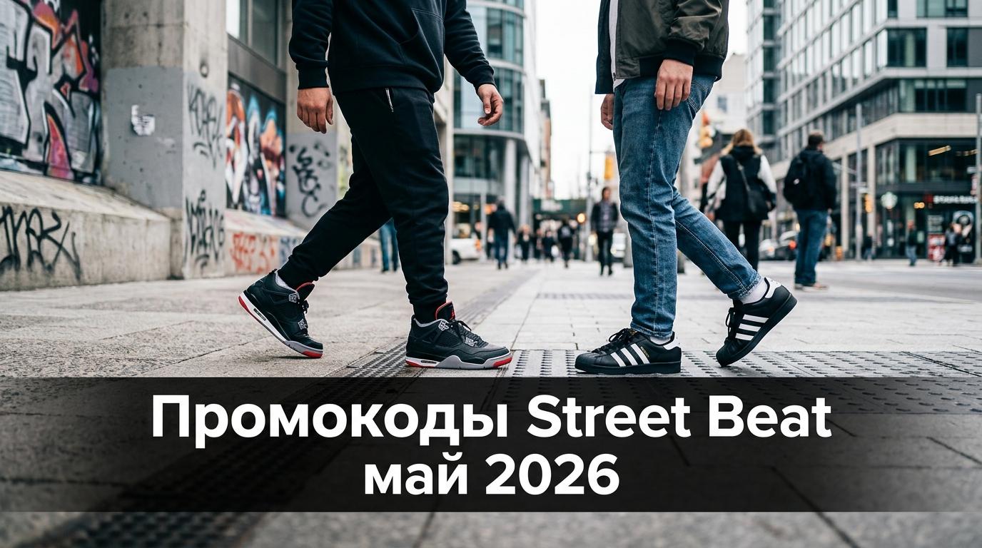 Промокоды Street Beat на май 2026: кроссовки Nike, Adidas со скидкой