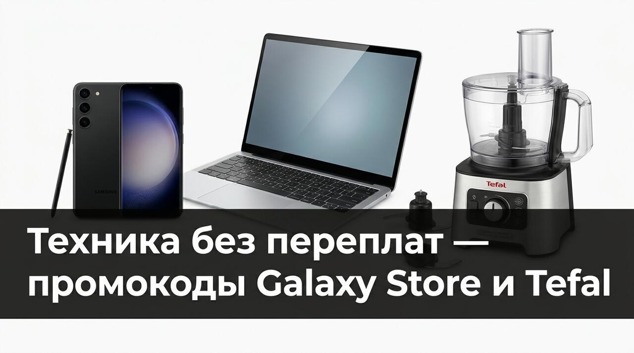Техника без переплат: промокоды Galaxy Store, XCOM-Shop и Tefal