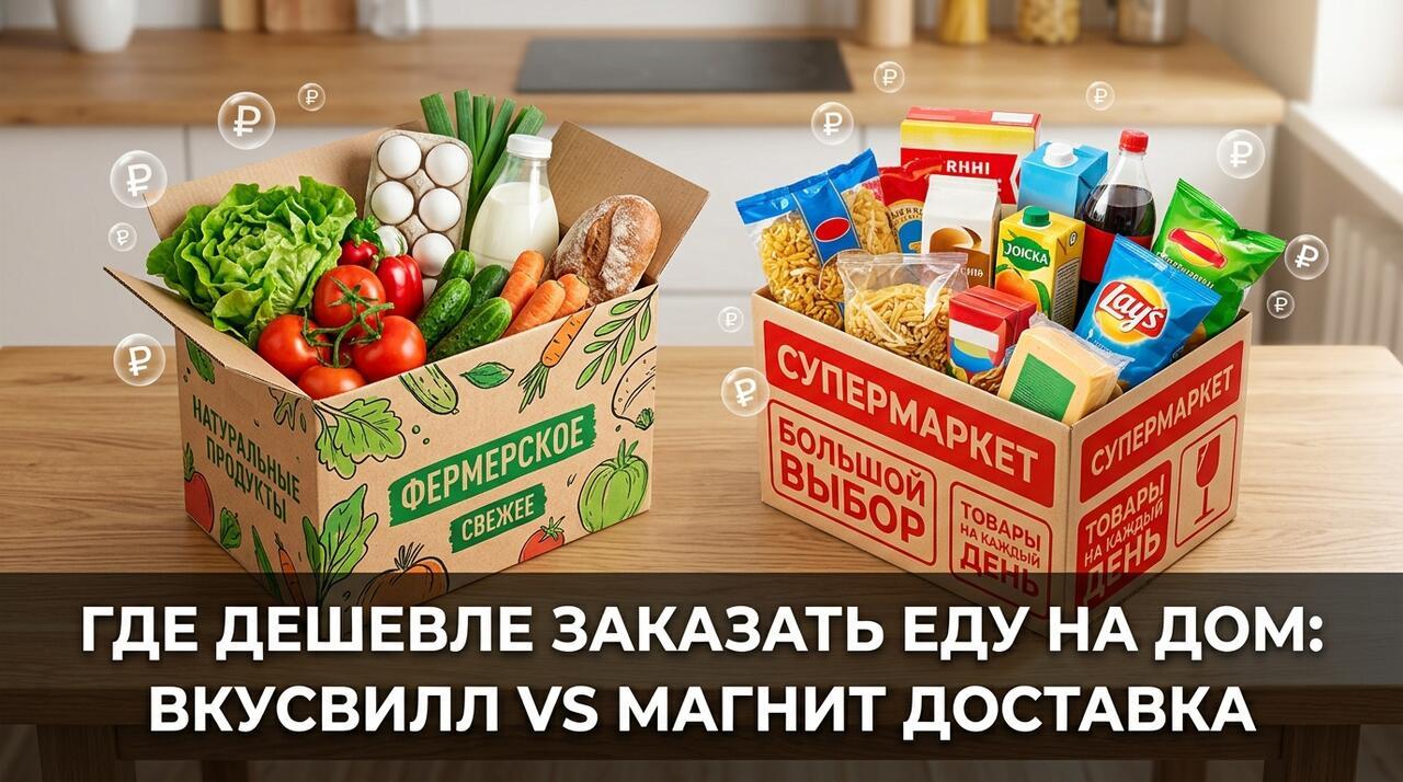 Где дешевле заказать еду на дом: ВкусВилл vs Магнит Доставка