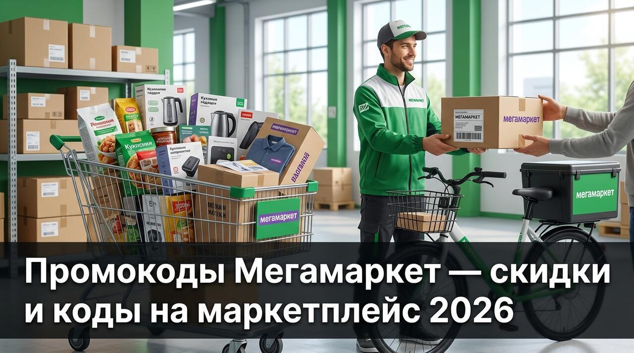 Промокоды Мегамаркет — где найти рабочие коды на маркетплейс СберМаркет в 2026 году