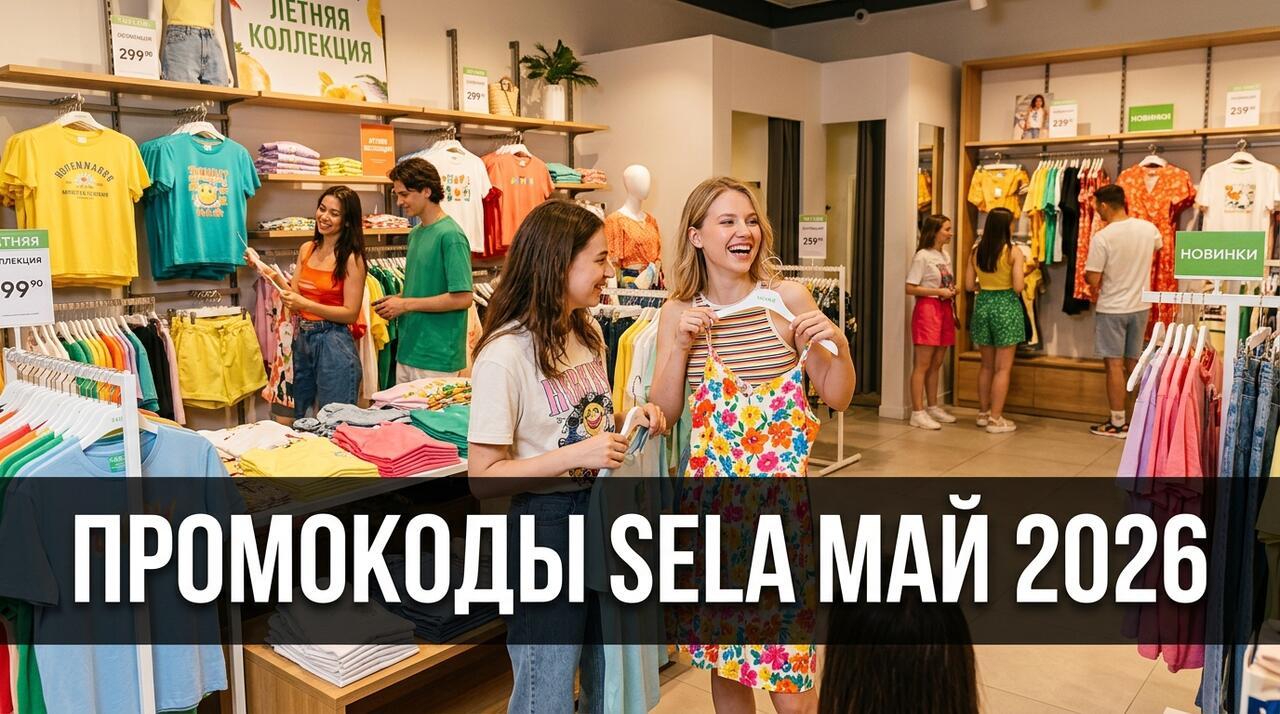 Промокоды SELA на май 2026: скидки на одежду для всей семьи