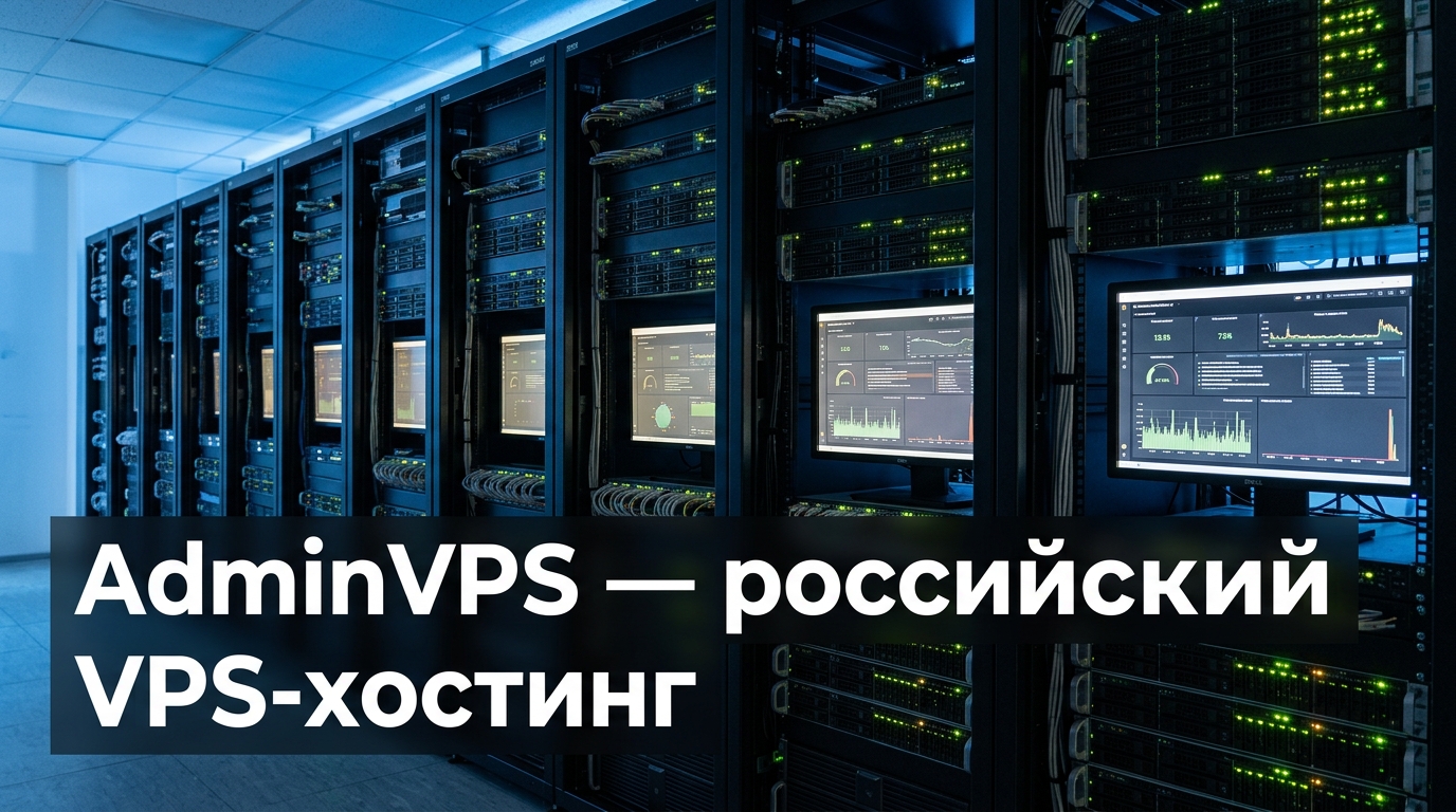 AdminVPS — российский хостинг-провайдер с VPS, выделенными серверами и хостингом в ЦОДах России, Беларуси, Казахстана и Европы