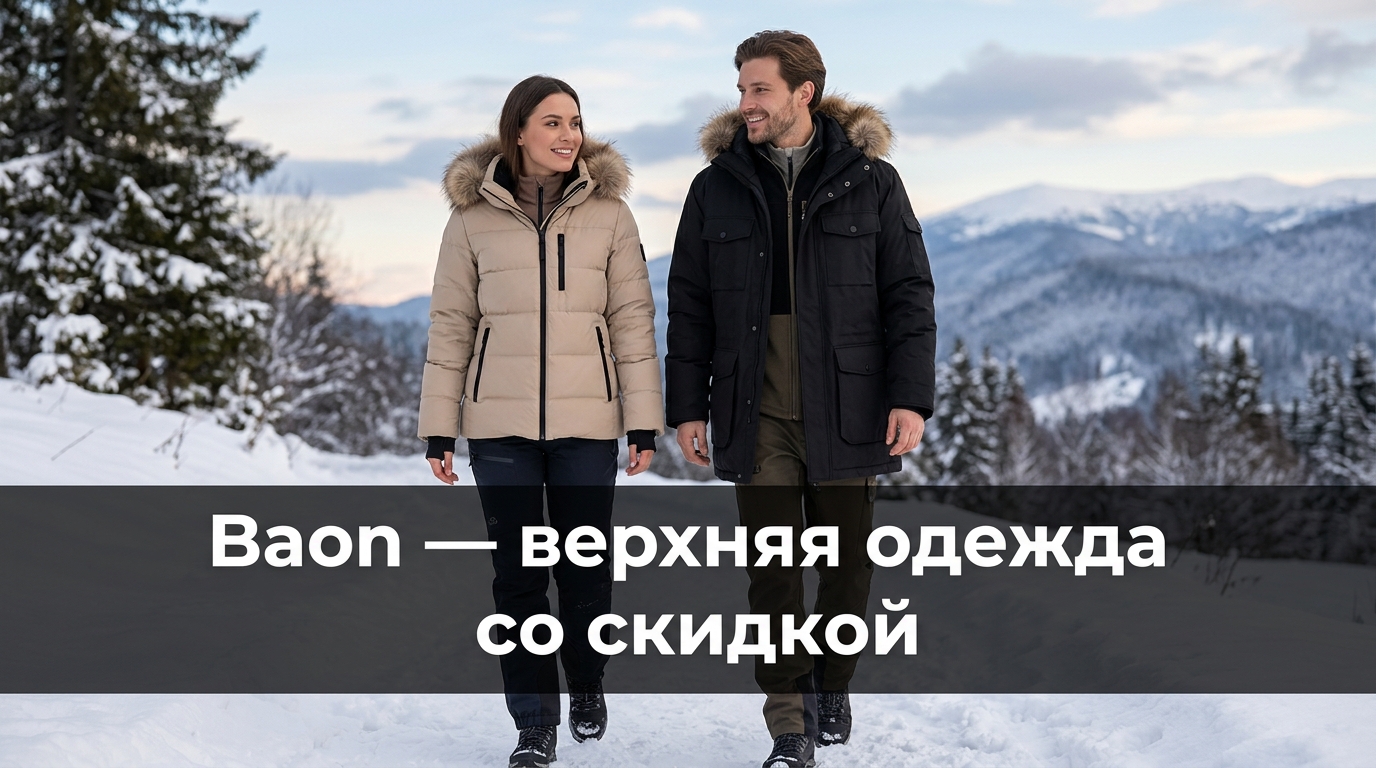 BAON — российский бренд верхней одежды с 1994: пуховики, парки, ветровки