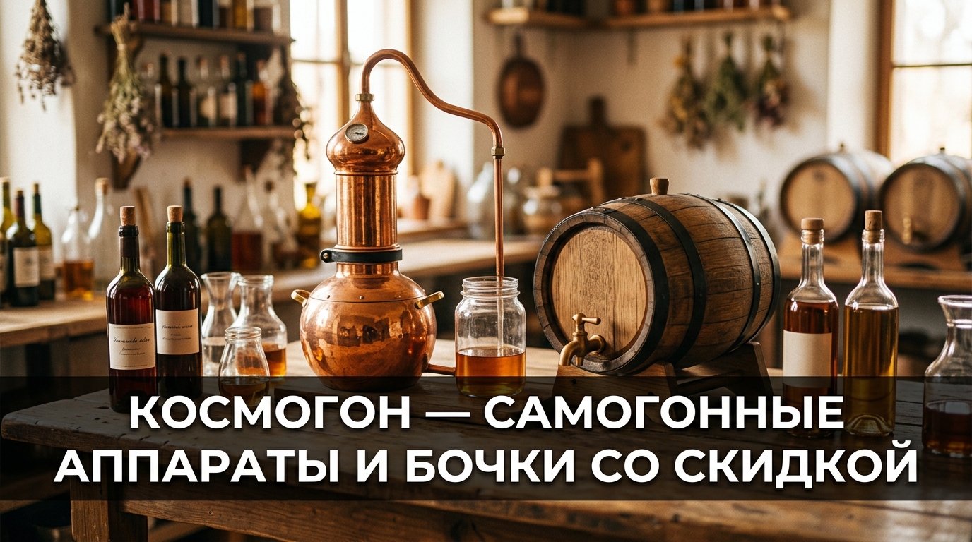 Космогон — самогонные аппараты, дубовые бочки и оборудование для виноделия