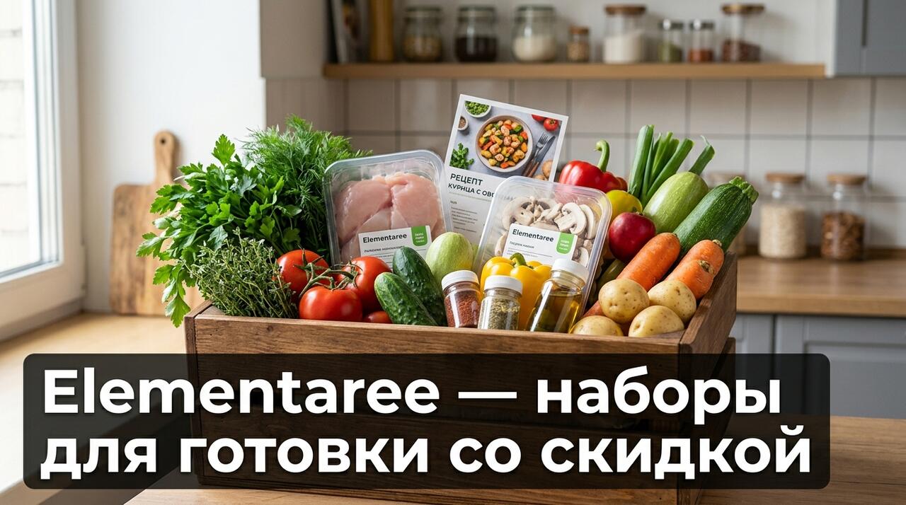 Elementaree — наборы для готовки 15 минут: ингредиенты почищены и нарезаны