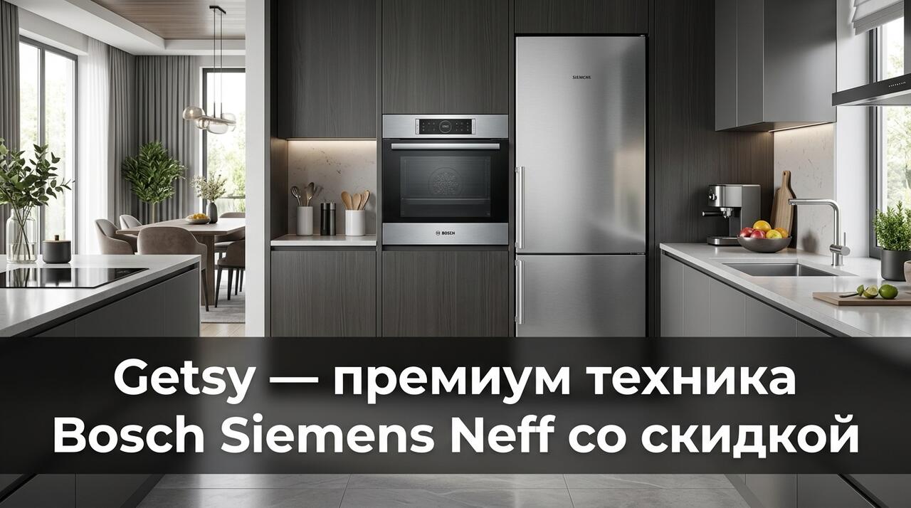 Getsy.ru — премиум бытовая техника: Bosch, Siemens, Neff, Electrolux, 16 000+ позиций