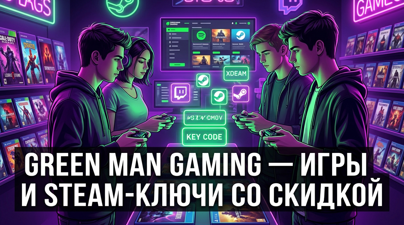 Green Man Gaming — авторизованный продавец Steam-ключей и DLC: скидки до 91%, XP-программа