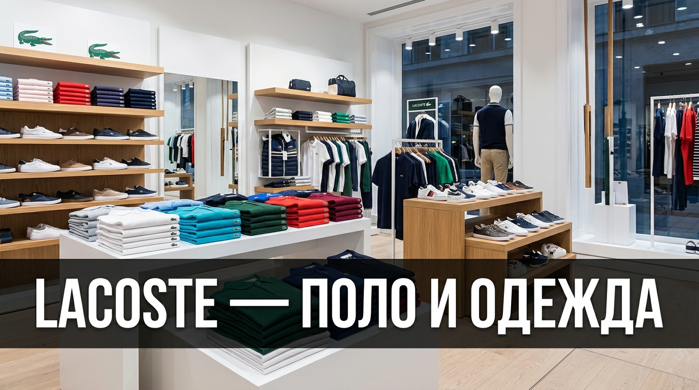Промокоды Lacoste Россия — скидки на поло, кроссовки и одежду с крокодилом, кэшбэк до 15% по Le Club Lacoste