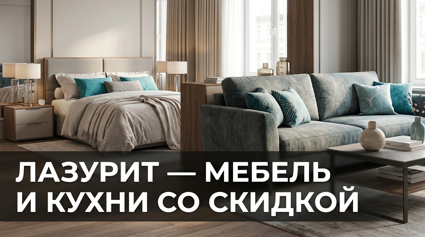 Лазурит — крупнейшая мебельная сеть РФ: 540 салонов, фабрика в Калининграде, рассрочка до 24 мес