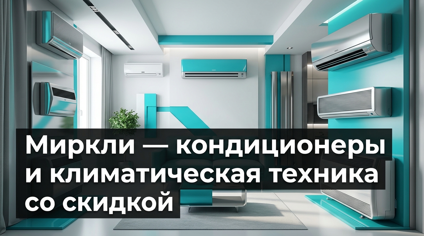 Миркли — климатическая техника с 2005: 35 000+ товаров, 1000+ ПВЗ, собственная служба монтажа
