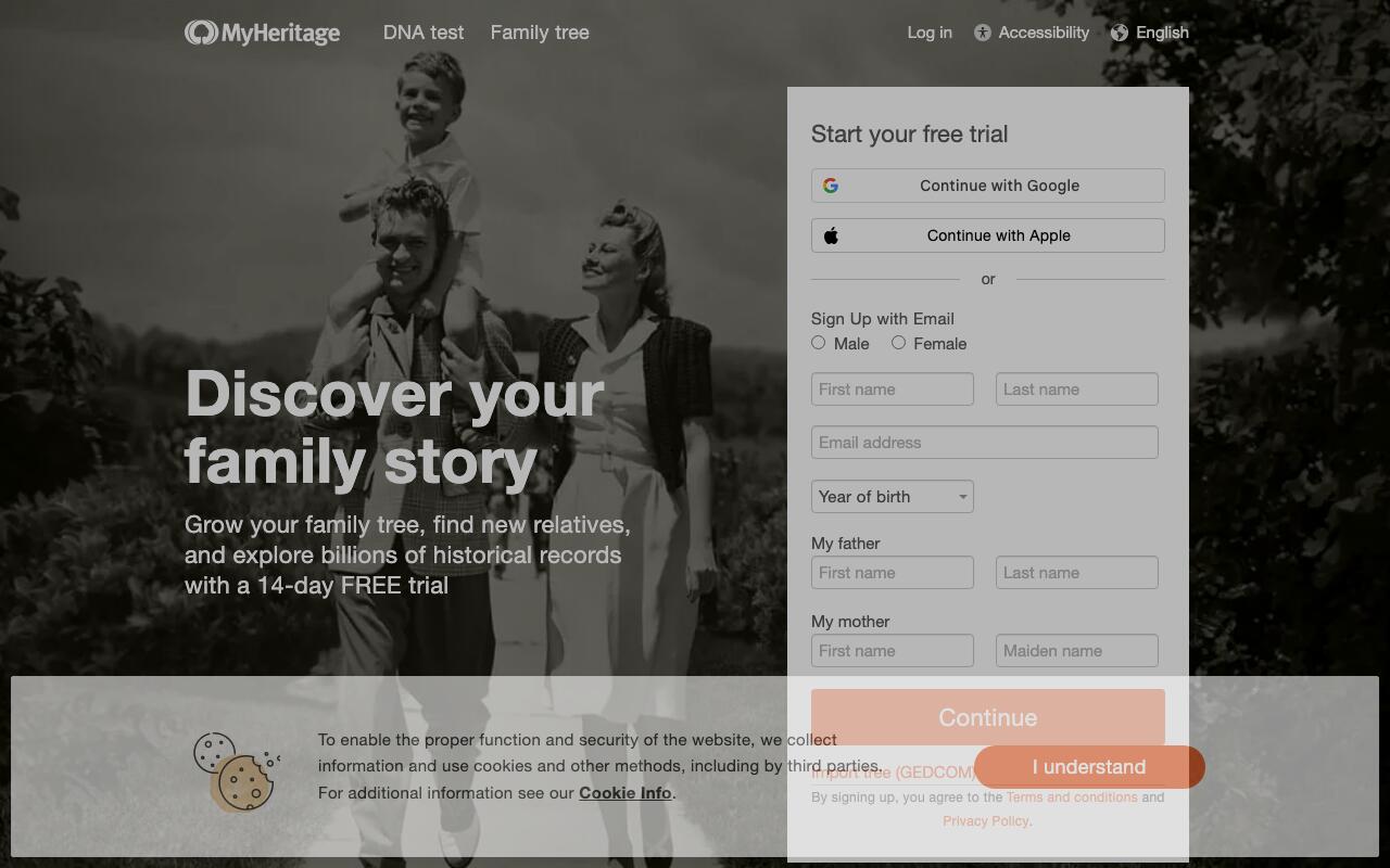 Скриншот сайта МайХеритидж ДНК (MyHeritage DNA)