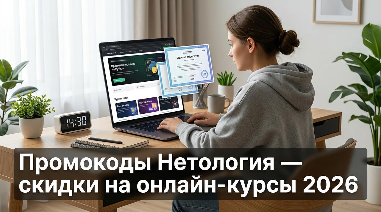 Промокоды Нетология — где найти рабочие коды на онлайн-курсы в 2026 году