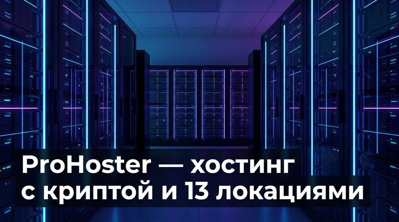 ProHoster — хостинг с криптой и 13 локациями серверов