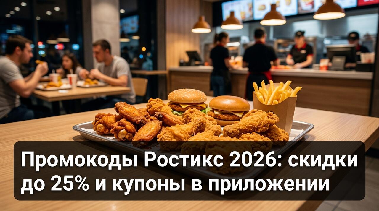 Промокоды Ростикс 2026 — скидки до 25% и купоны в приложении