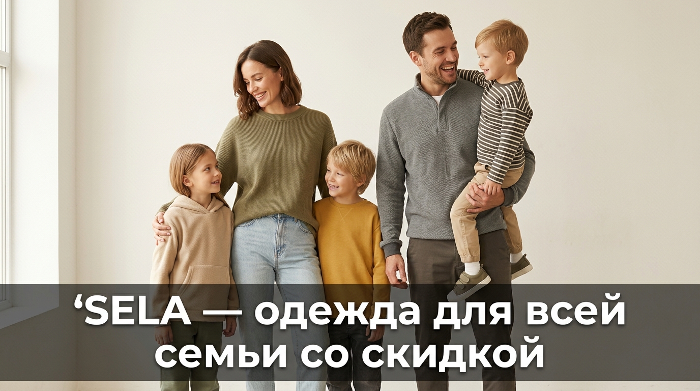 SELA — одежда для всей семьи: женская, мужская, детская со скидкой