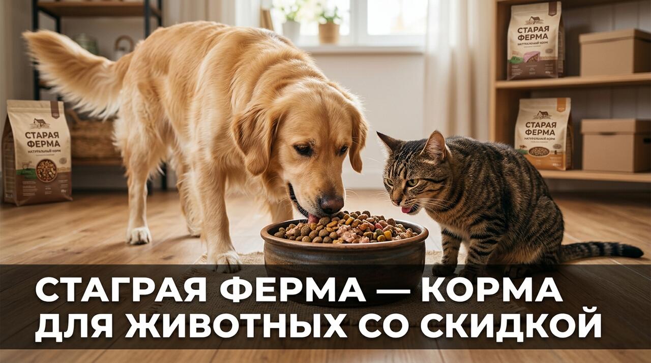 Старая Ферма — премиум-корма для собак и кошек: 400+ брендов, 3 рассрочки