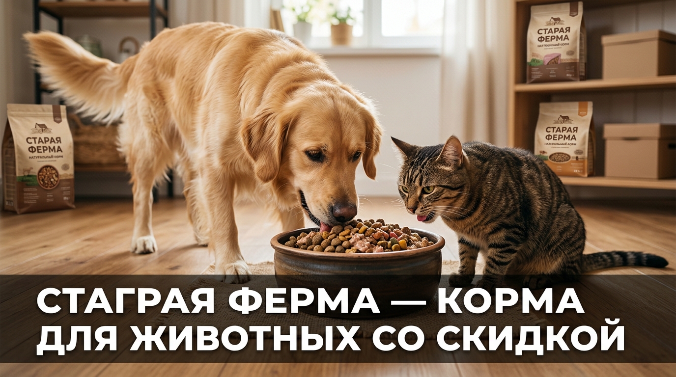 Старая Ферма — премиум-корма для собак и кошек: 400+ брендов, 3 рассрочки