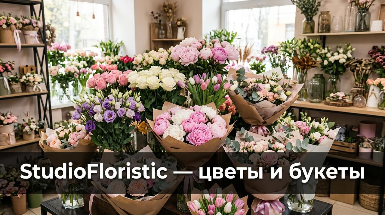 Промокоды Studio Floristic 2026 — скидки на букеты роз, пионов и композиции с круглосуточной доставкой цветов по Москве на Rukodi