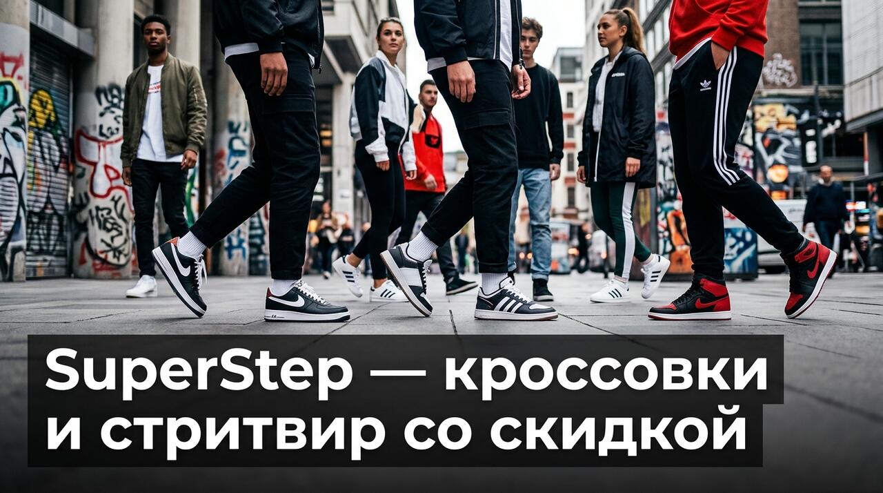 SuperStep — кроссовки и стритвир: Nike, Adidas, Jordan, Puma + проверка через Честный знак