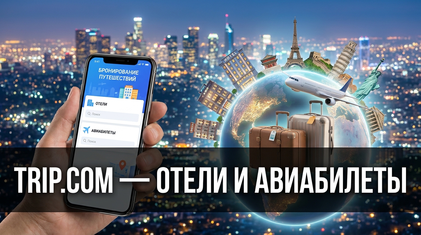 Промокоды Trip.com — скидки на бронирование отелей, авиабилетов, поездов, аренду авто и экскурсии по всему миру