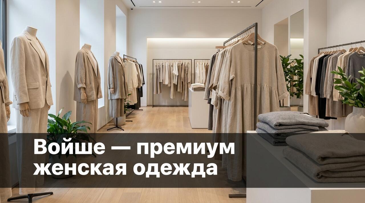 Промокоды Войше — премиальная женская одежда из льна, кашемира и шёлка со скидкой до 30% и бесплатной доставкой
