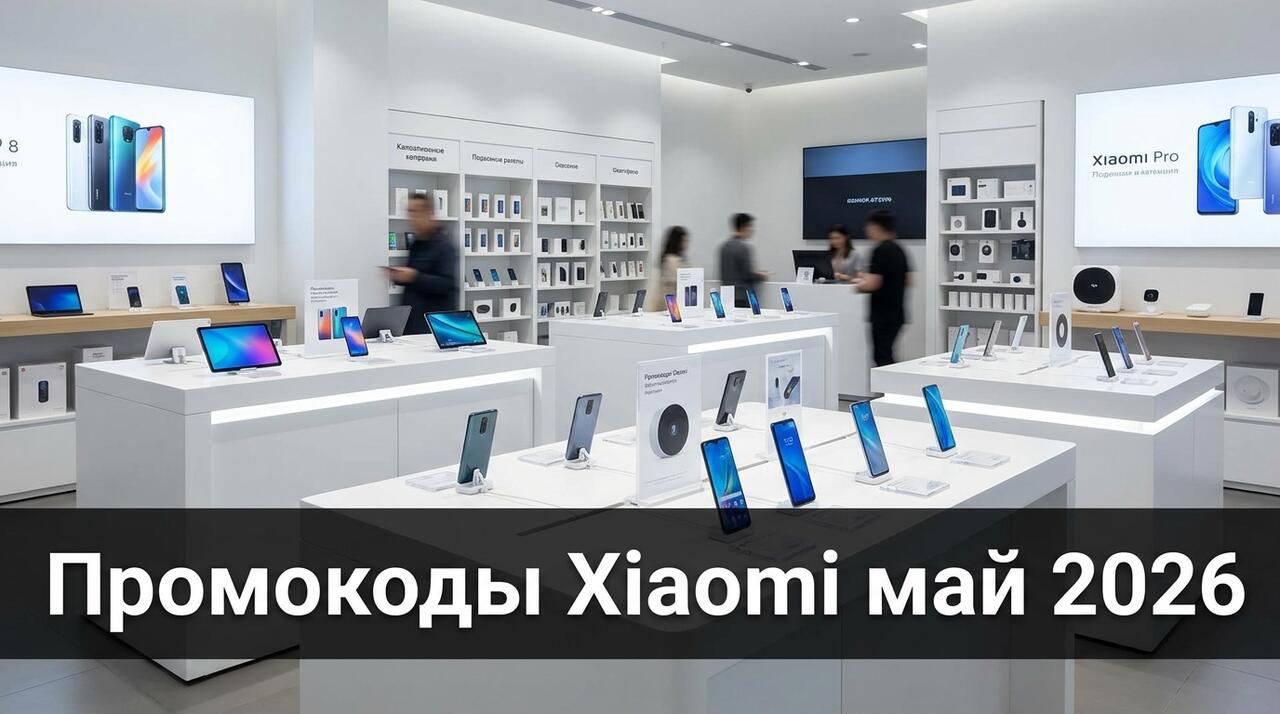 Промокоды Xiaomi на май 2026: скидки на смартфоны и гаджеты