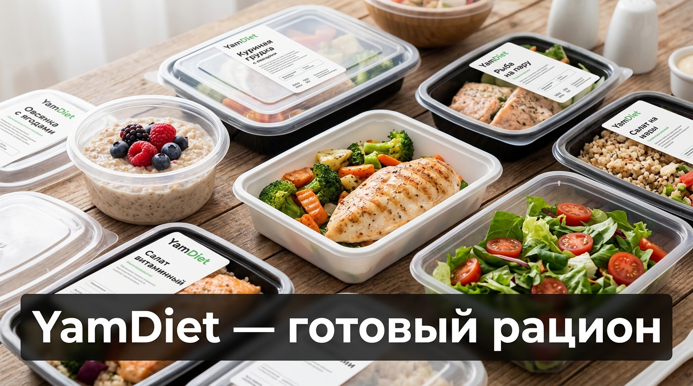 Промокоды YamDiet 2026 — скидки на доставку готового рациона питания с КБЖУ для похудения и набора массы по Москве на Rukodi